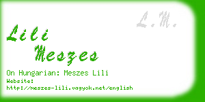 lili meszes business card